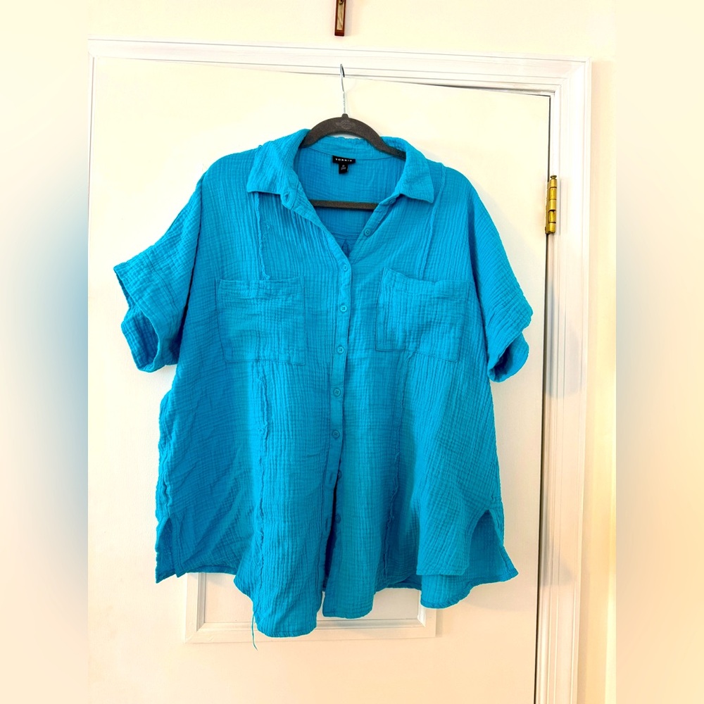 Torrid Dolman Shirt- color Bluebird